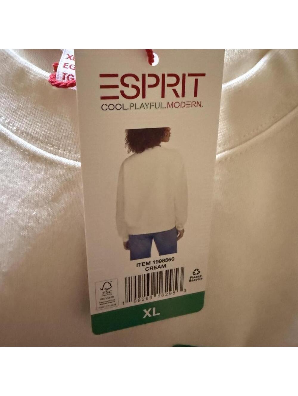 Esprit Women's White and Multi Sweatshirt